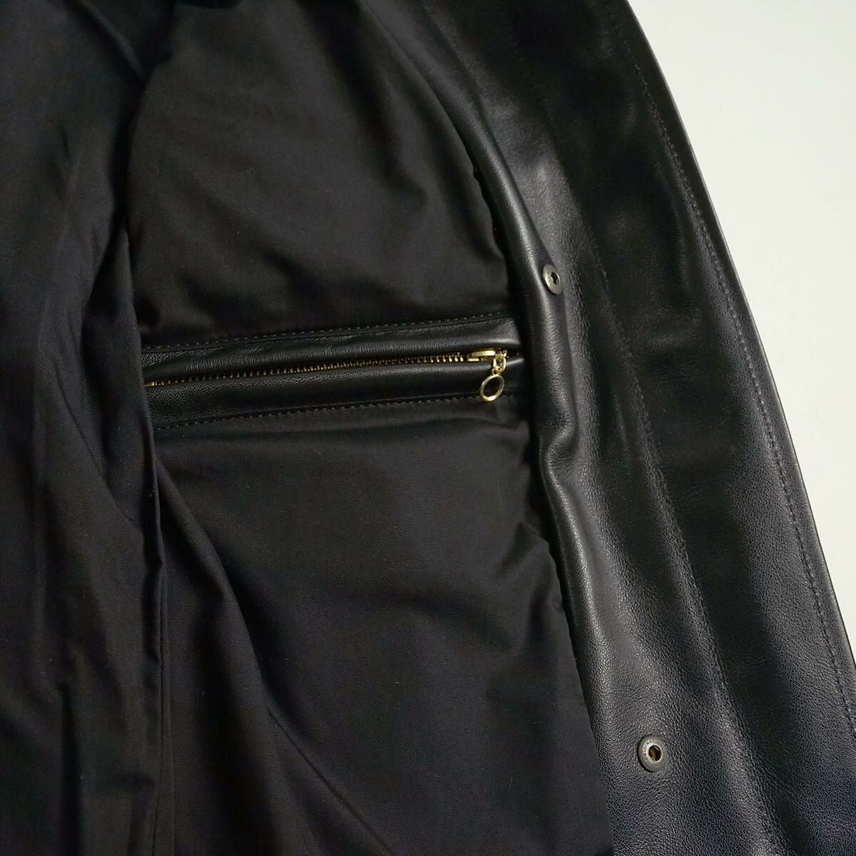 バンソンVANSONENFシングルライダースブラック(アメリカ製米国製エンフィールド襟付レザージャケット革ジャン）