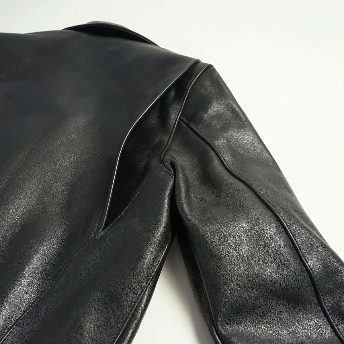 バンソンVANSONENFシングルライダースブラック(アメリカ製米国製エンフィールド襟付レザージャケット革ジャン）