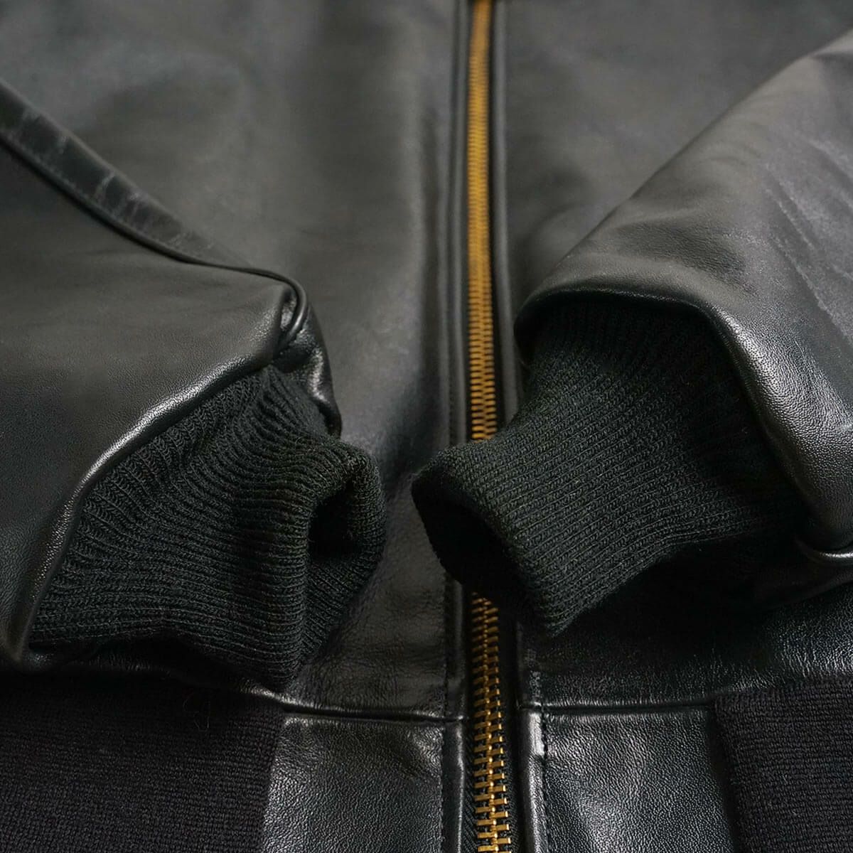 バンソンVANSONTJチームジャケットブラック(アメリカ製米国製レザージャケットスタジャン革ジャン）