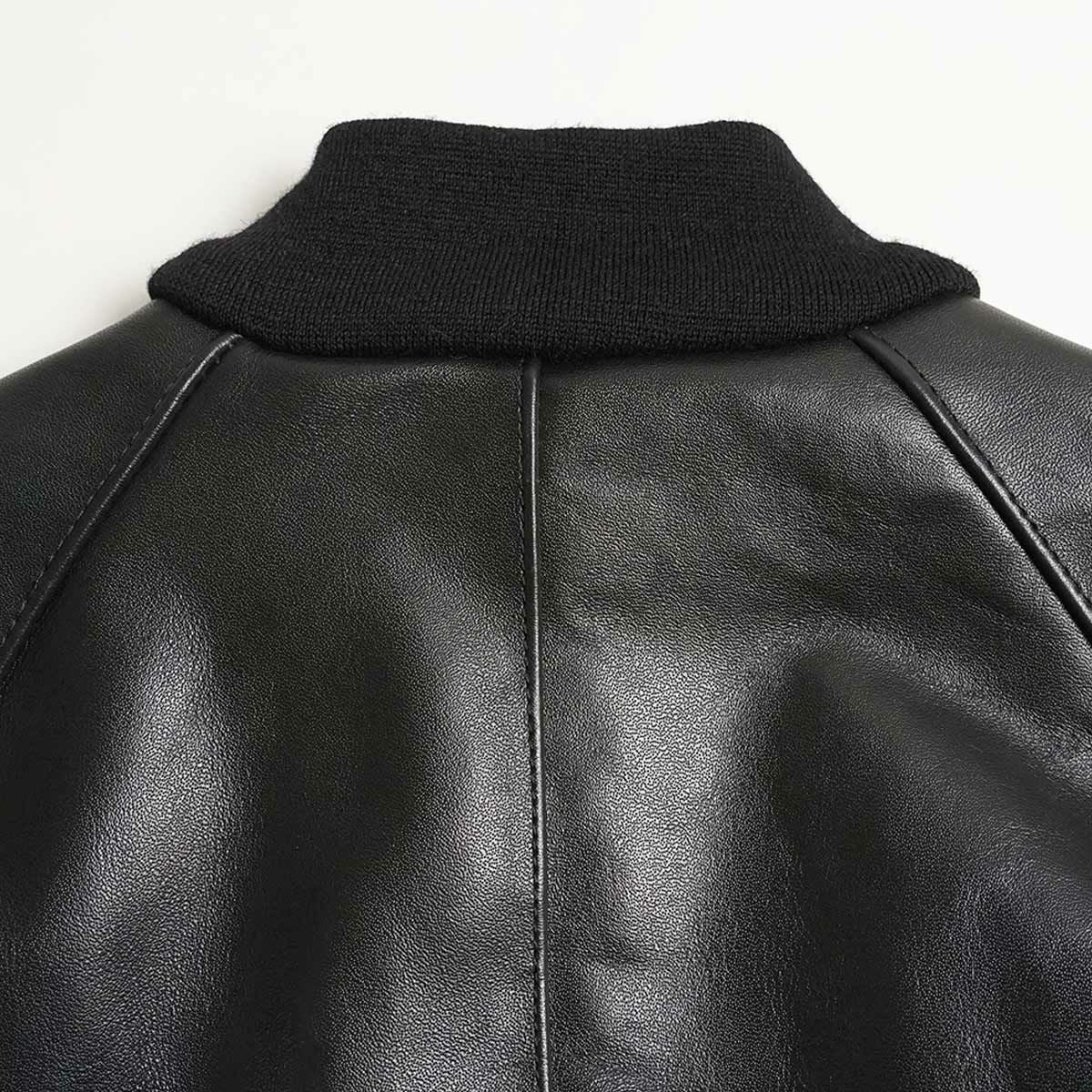 バンソンVANSONTJチームジャケットブラック(アメリカ製米国製レザージャケットスタジャン革ジャン）