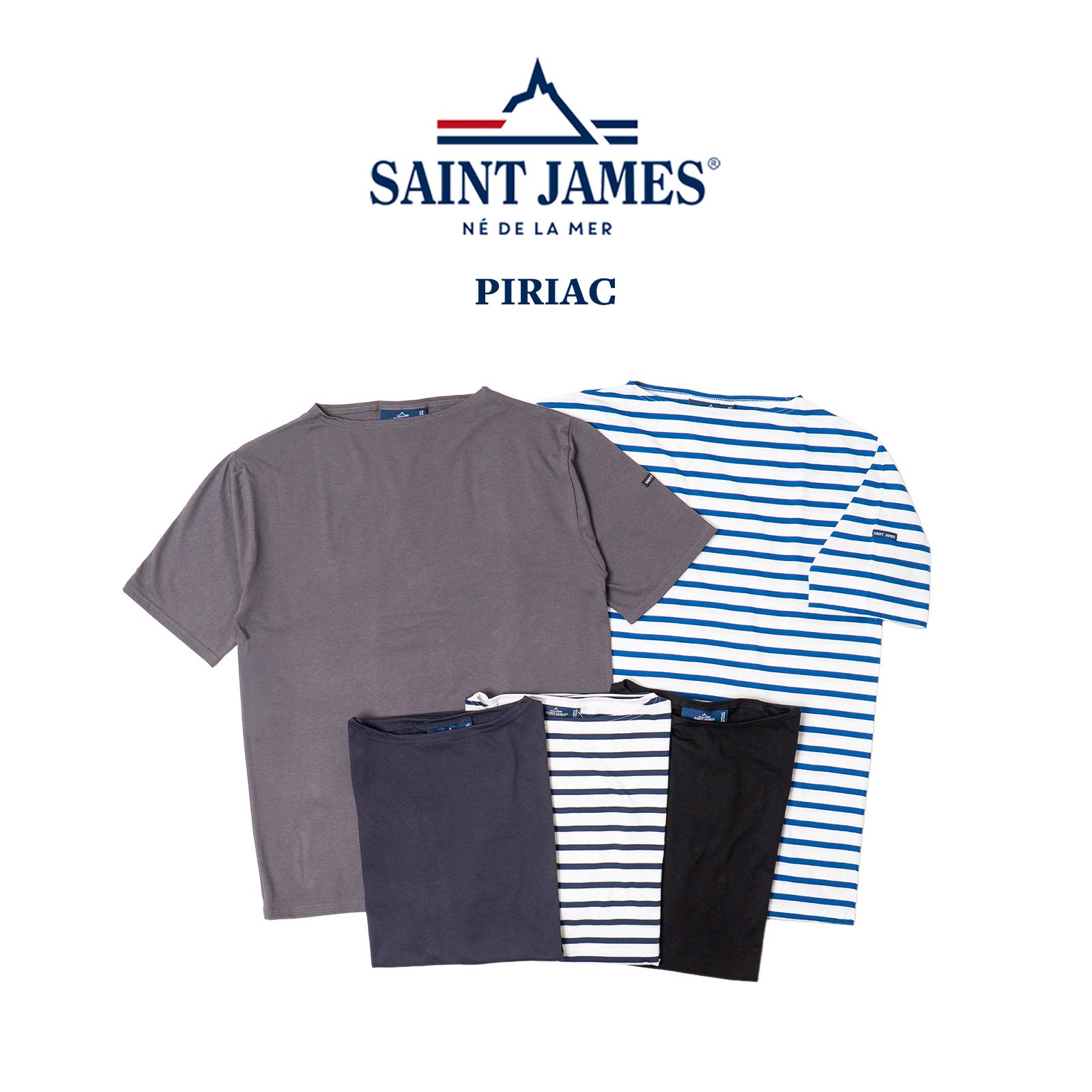 セントジェームスSAINTJAMES半袖Tシャツボートネックピリアック