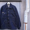 プリズンブルースPRISONBLUESデニムヤードコートリジッドブルー別注ホワイトスステッチ(メンズXS-XLアメリカ製米国製カバーオール）