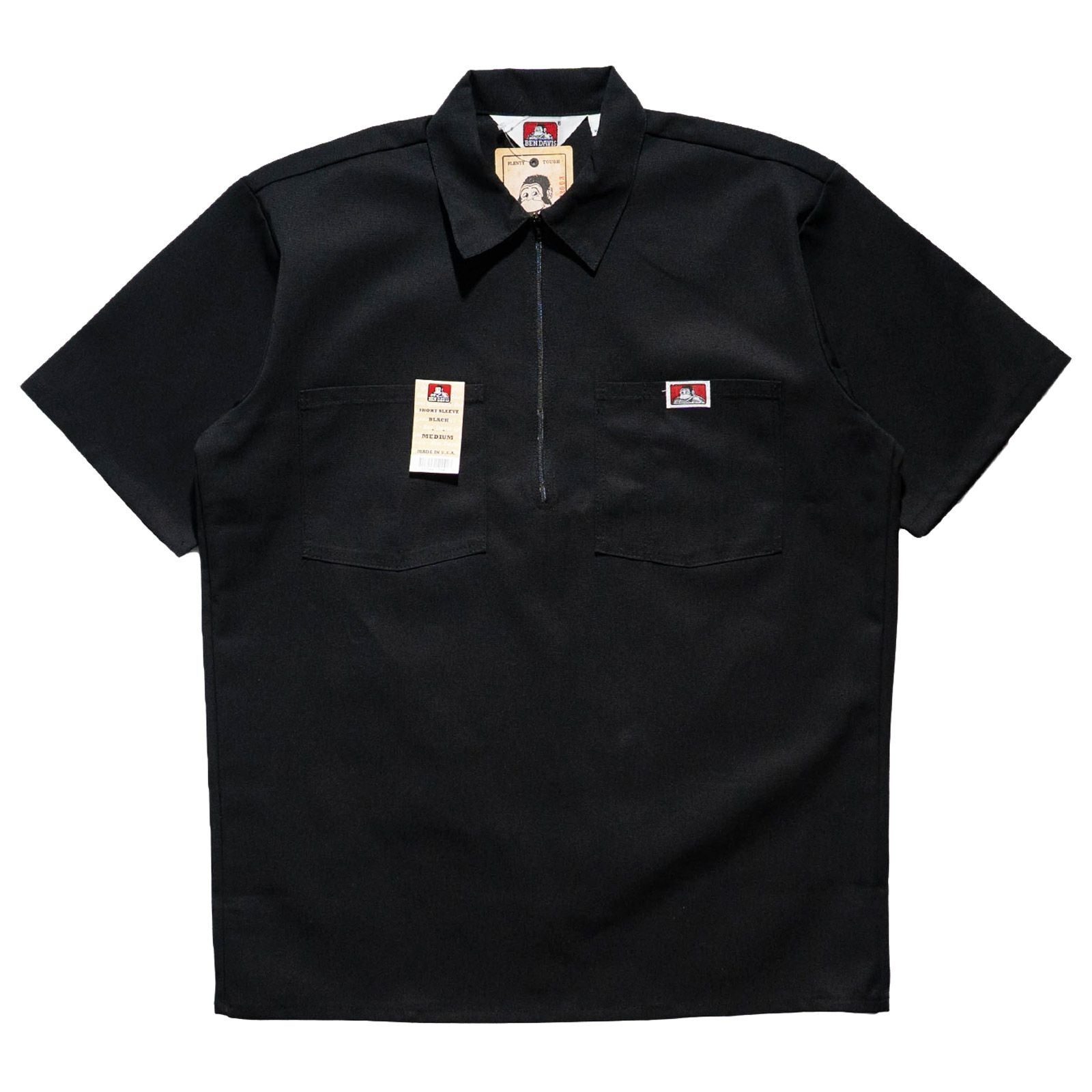 ベンデイビスBENDAVIS半袖1/2ジップワークシャツアメリカ流通モデル