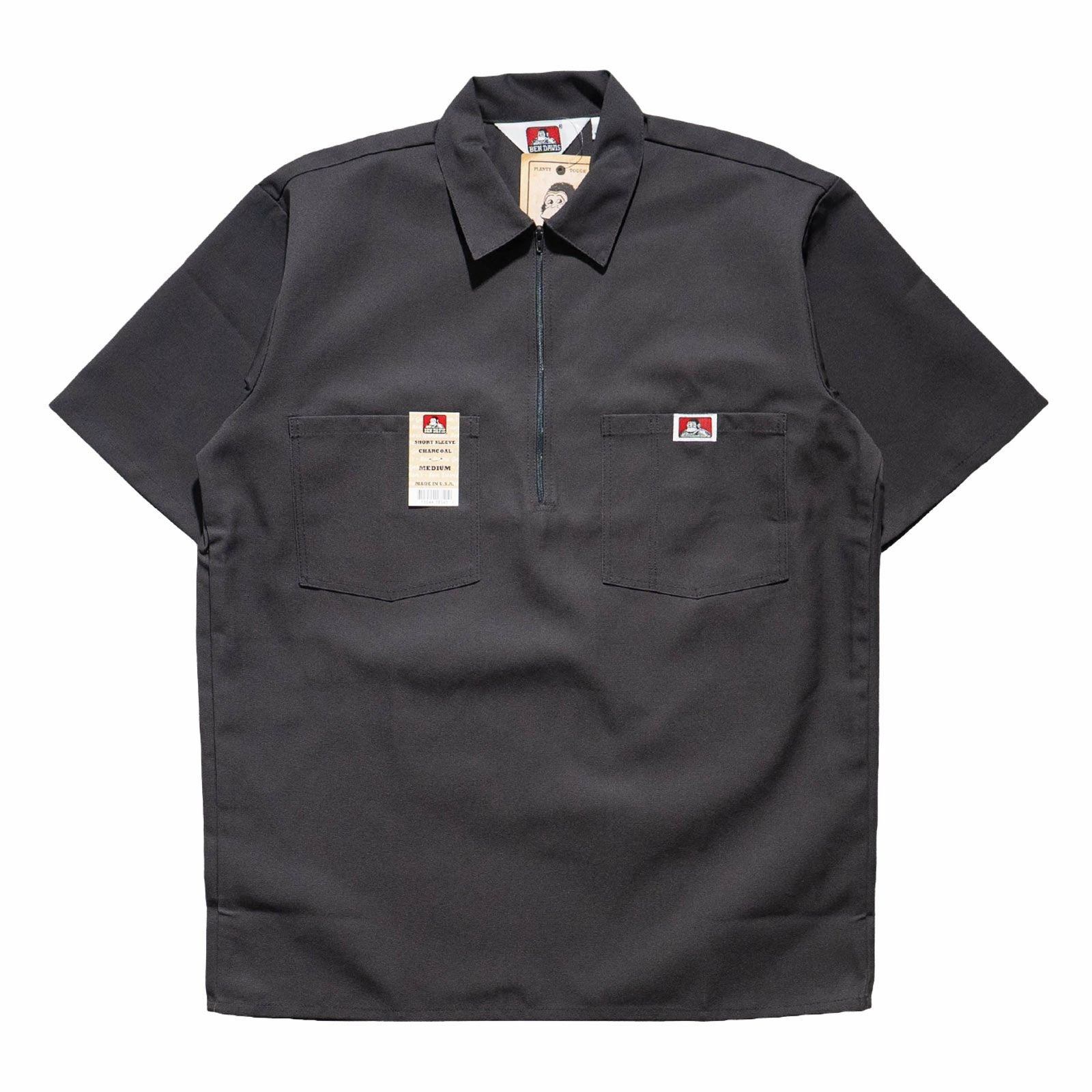 ベンデイビスBENDAVIS半袖1/2ジップワークシャツアメリカ流通モデル