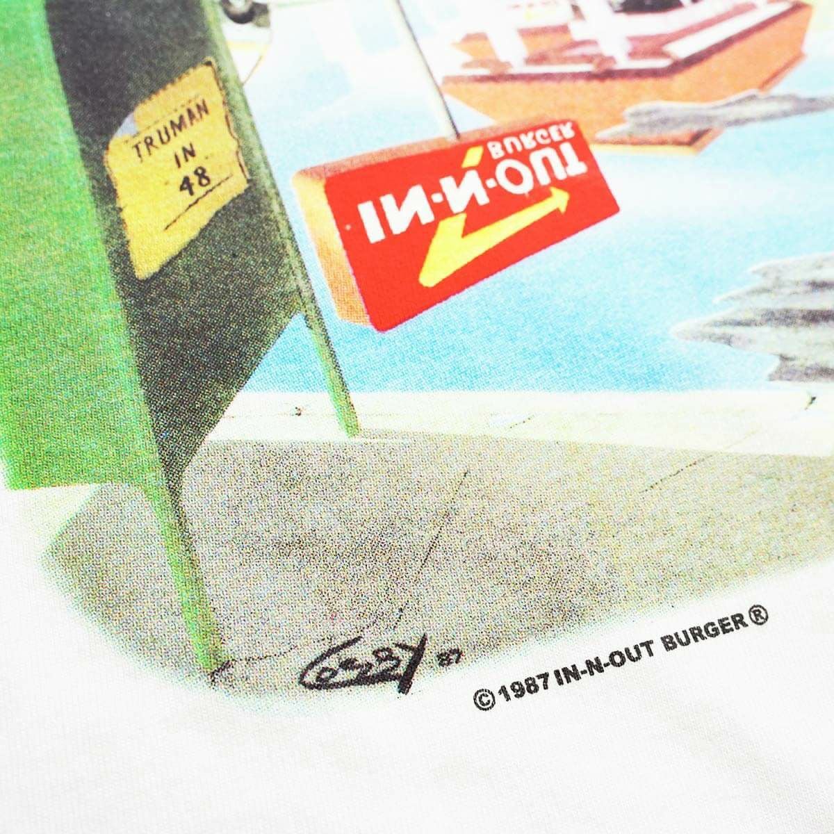 インアンドアウトバーガー半袖Tシャツ198840thアニバーサリーホワイト