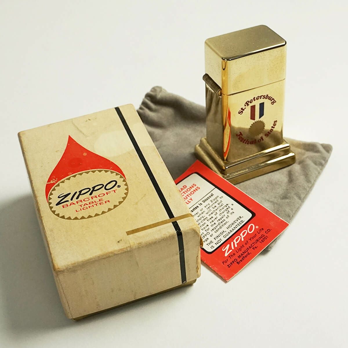 ジッポ ZIPPO 卓上ライター バークロフト 4th BARCROFT ゴールド 袋