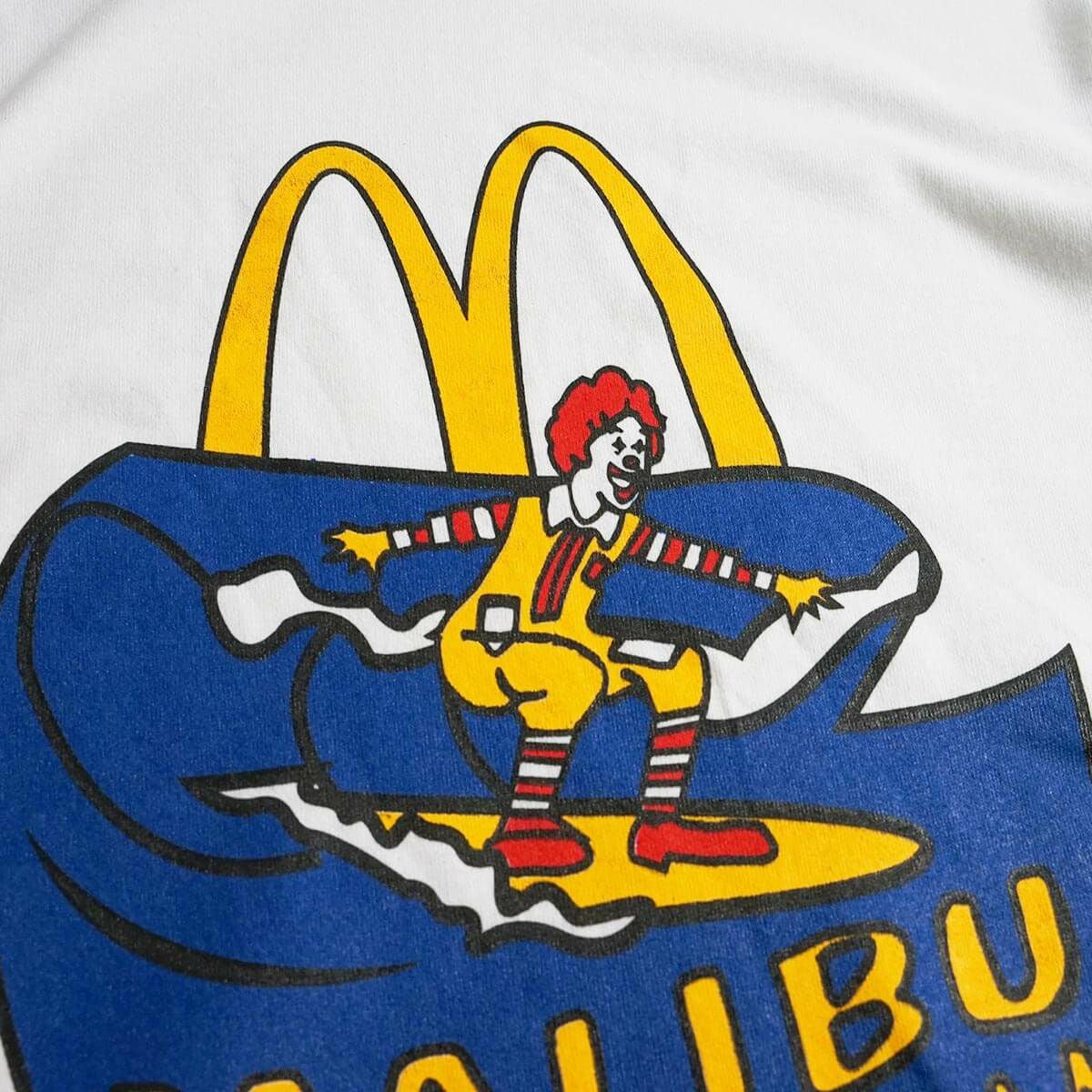 マクドナルド長袖Tシャツ波乗りドナルドマリブ店限定ホワイトBIGSIZE