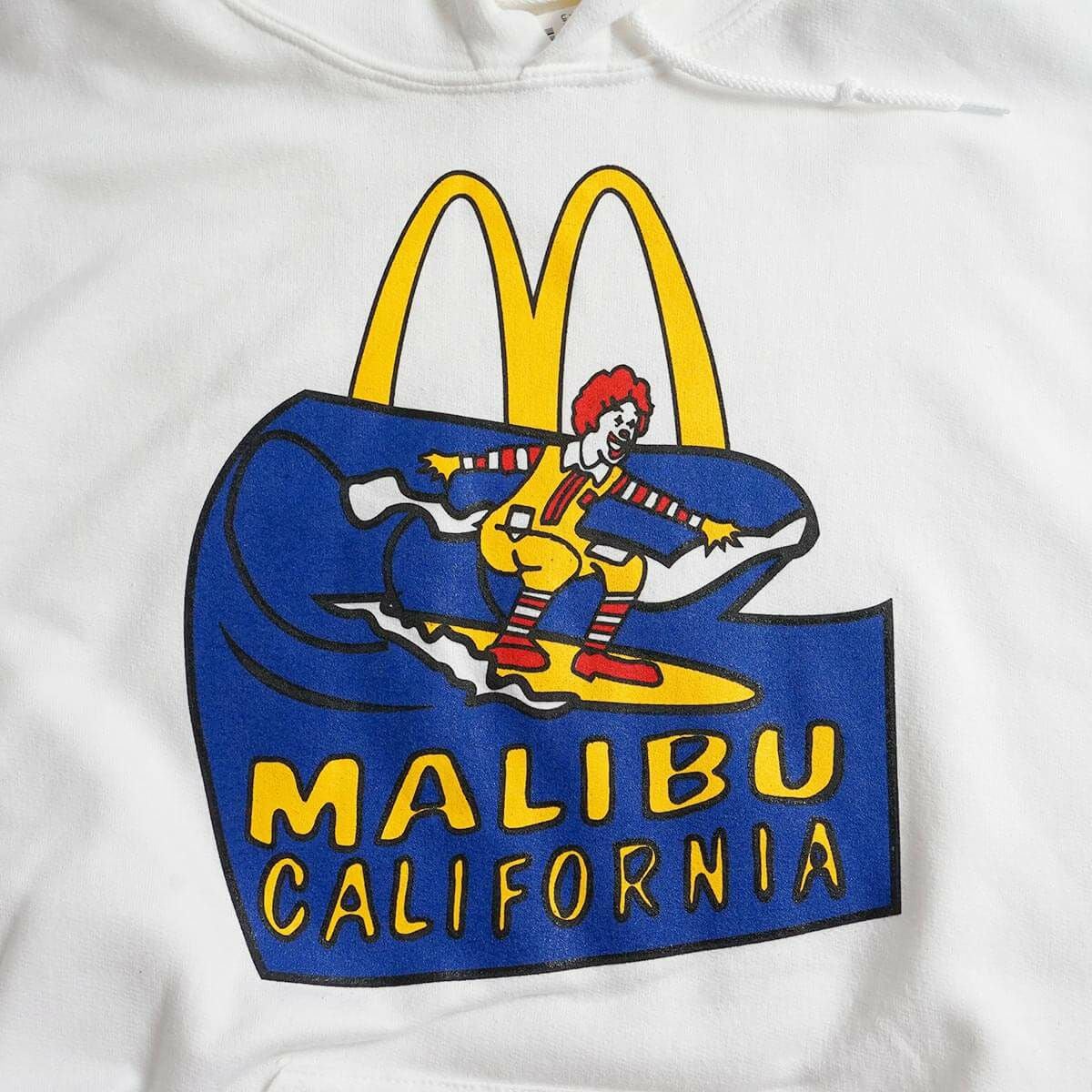 マクドナルドプルオーバーフードスウェット波乗りドナルドマリブ店限定