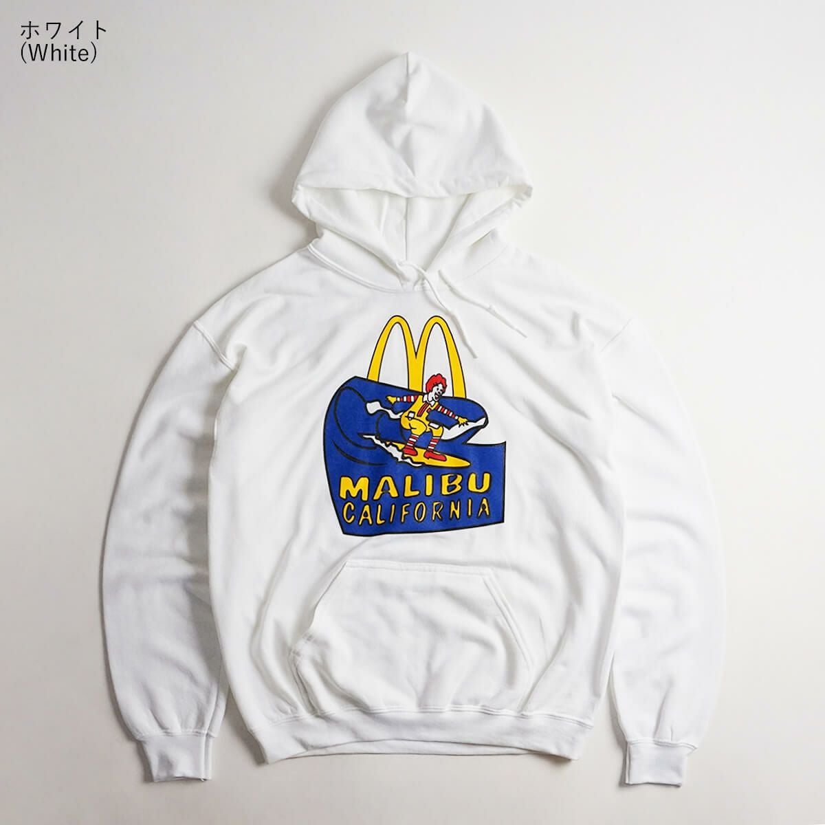 マクドナルドプルオーバーフードスウェット波乗りドナルドマリブ店限定BIGSIZE