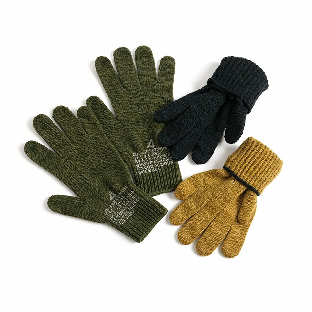 ロスコROTHCOG.I.グローブライナー（メンズ3-5ウール手袋軍手インナーグローブミリタリーアメリカ製米国製ミルスペックA-A-55119）