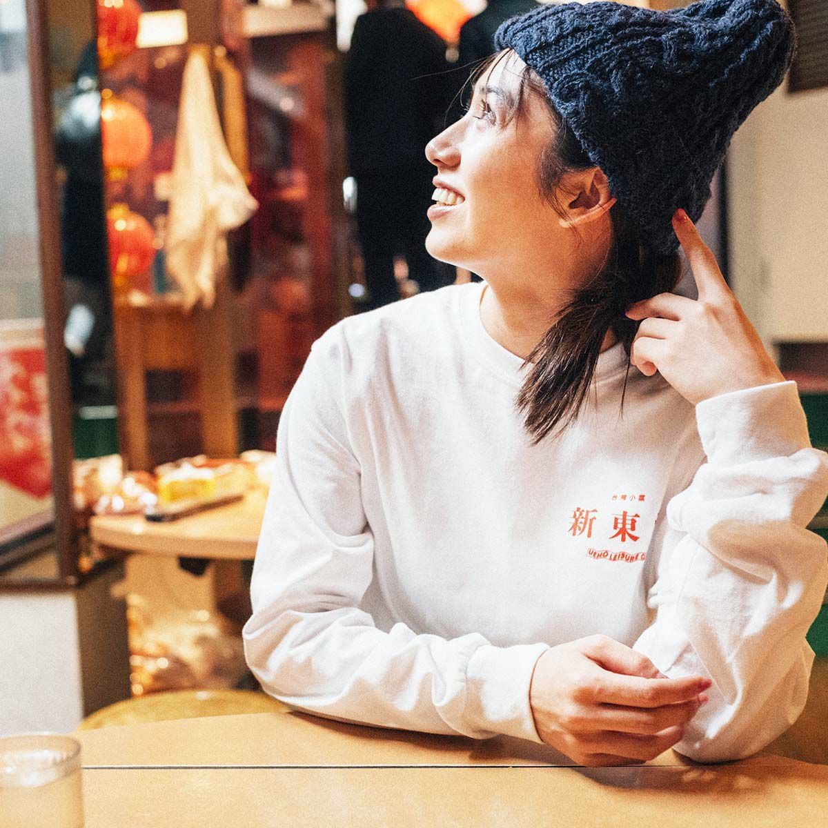 ウエノレジャークラブUENOLEISURECLUB新東洋chariT長袖Tシャツ（メンズレディースユニセックスS-XXLプリントロンT町中華飲食店)