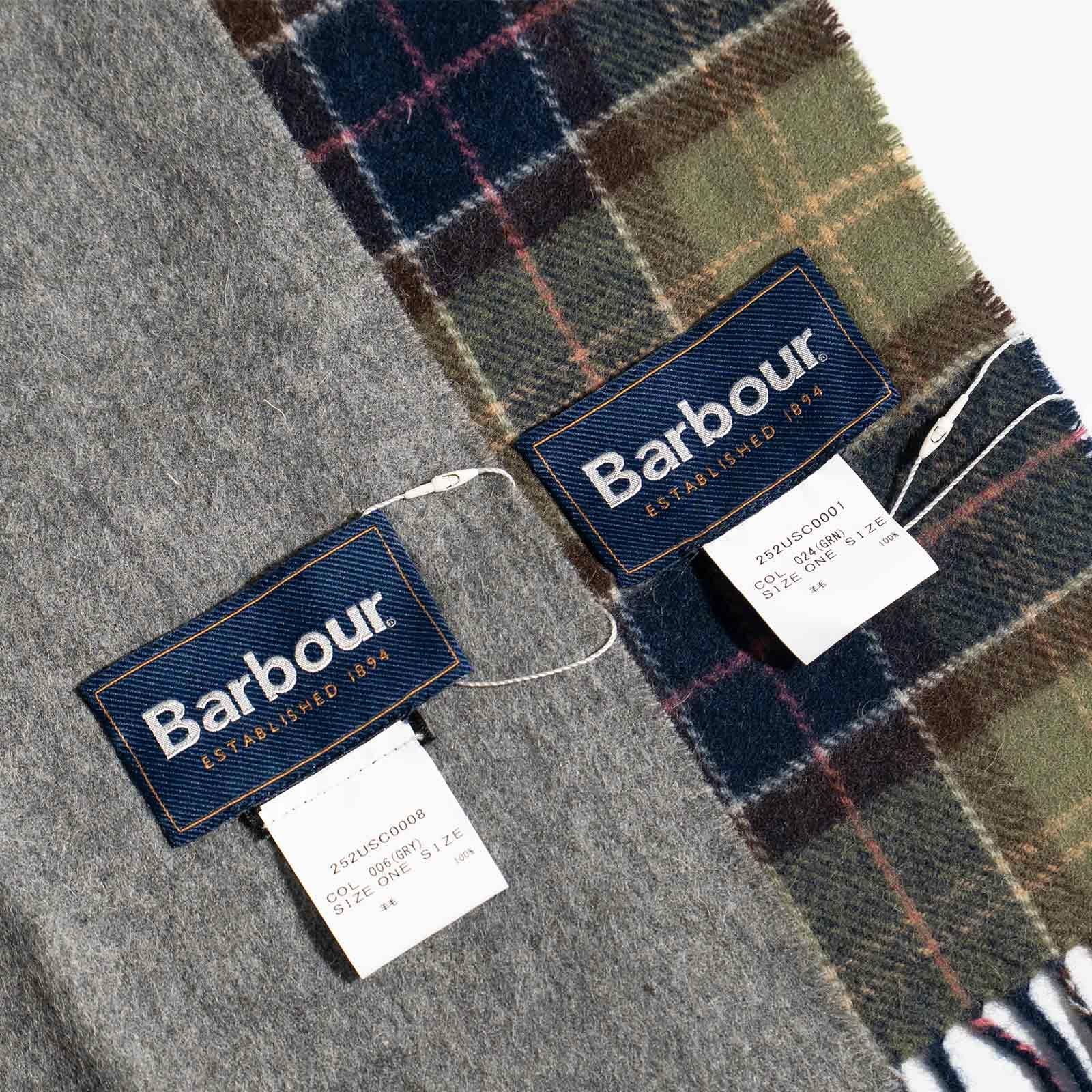 バブアーBarbourタータンラムズウールスカーフ