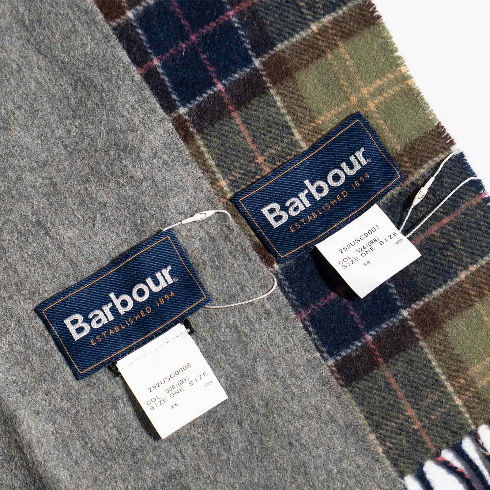 バブアーBarbourタータンラムズウールスカーフ