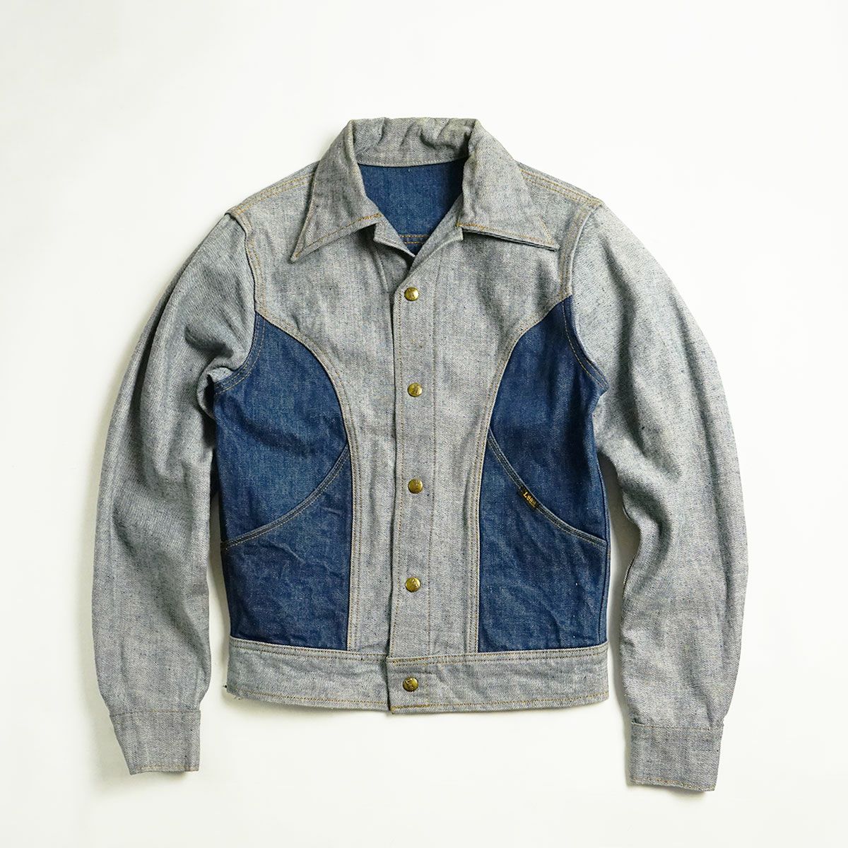 186000 訳アリ品 Lee リー 70's ヴィンテージ　ジャケット　SANFORIZED ブルー デニム [0000000000582] 中古・古着通販】LEE (リー) 70S デニムジャケット ブルー サイズ:38