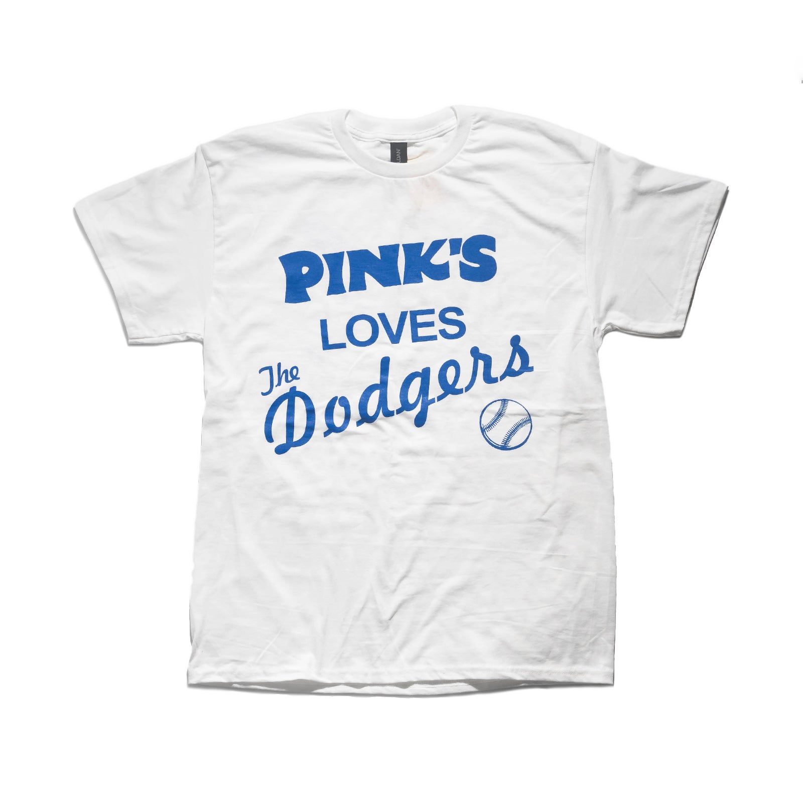 ピンクスホットドッグスPINK’SHOTDOGS半袖Tシャツピンクスラブズドジャーズ