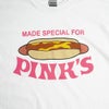 ピンクスホットドッグスPINK’SHOTDOGS半袖Tシャツ別注ピンクスフロントプリント（メンズS-XXL海外買い付けご当地）