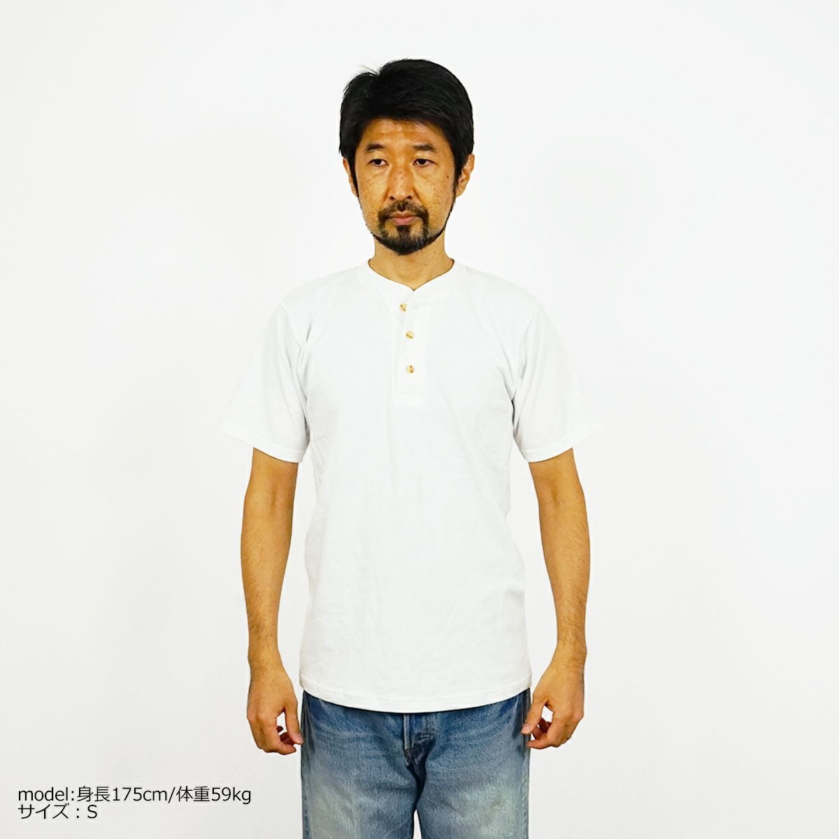ユニオンラインUNIONLINE別注半袖ヘンリーネックTシャツ