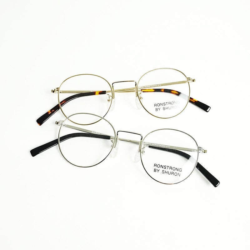 シュロンSHURONメガネフレームロンストロング(眼鏡アメリカ製米国製ボストンメタルフレームゴールドシルバー）