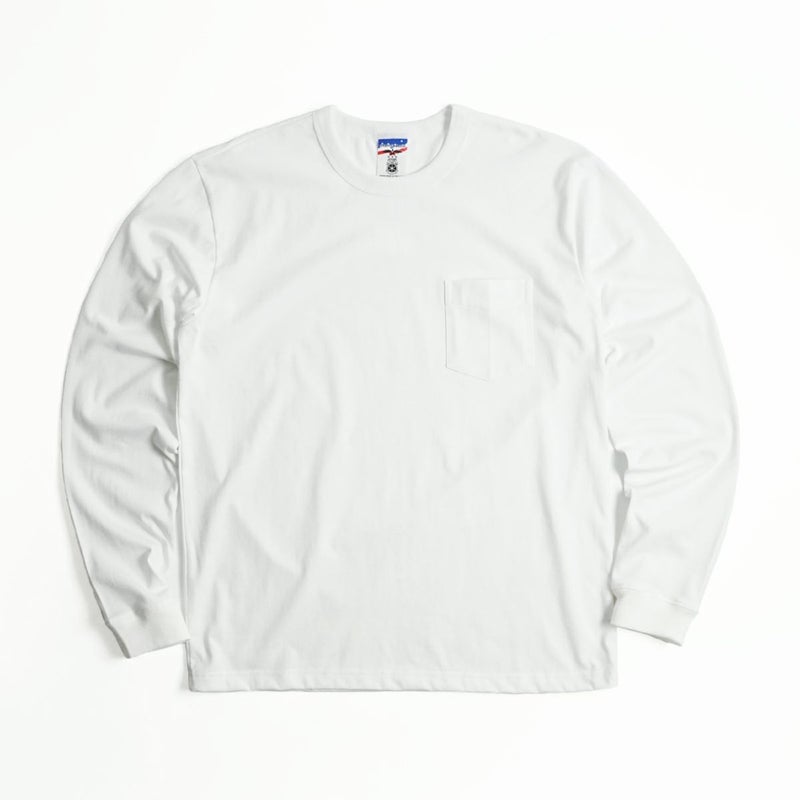 ベイサイドBAYSIDEJalana別注7オンス長袖バインダーネックポケットTシャツユニオンメイド