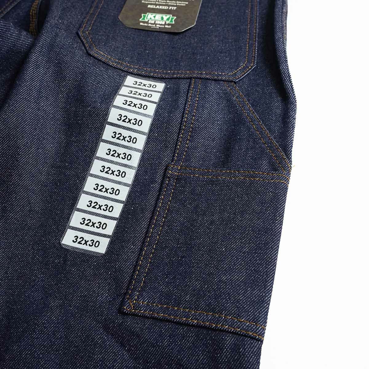 キーKEYデニムロガーダンガリーパンツ