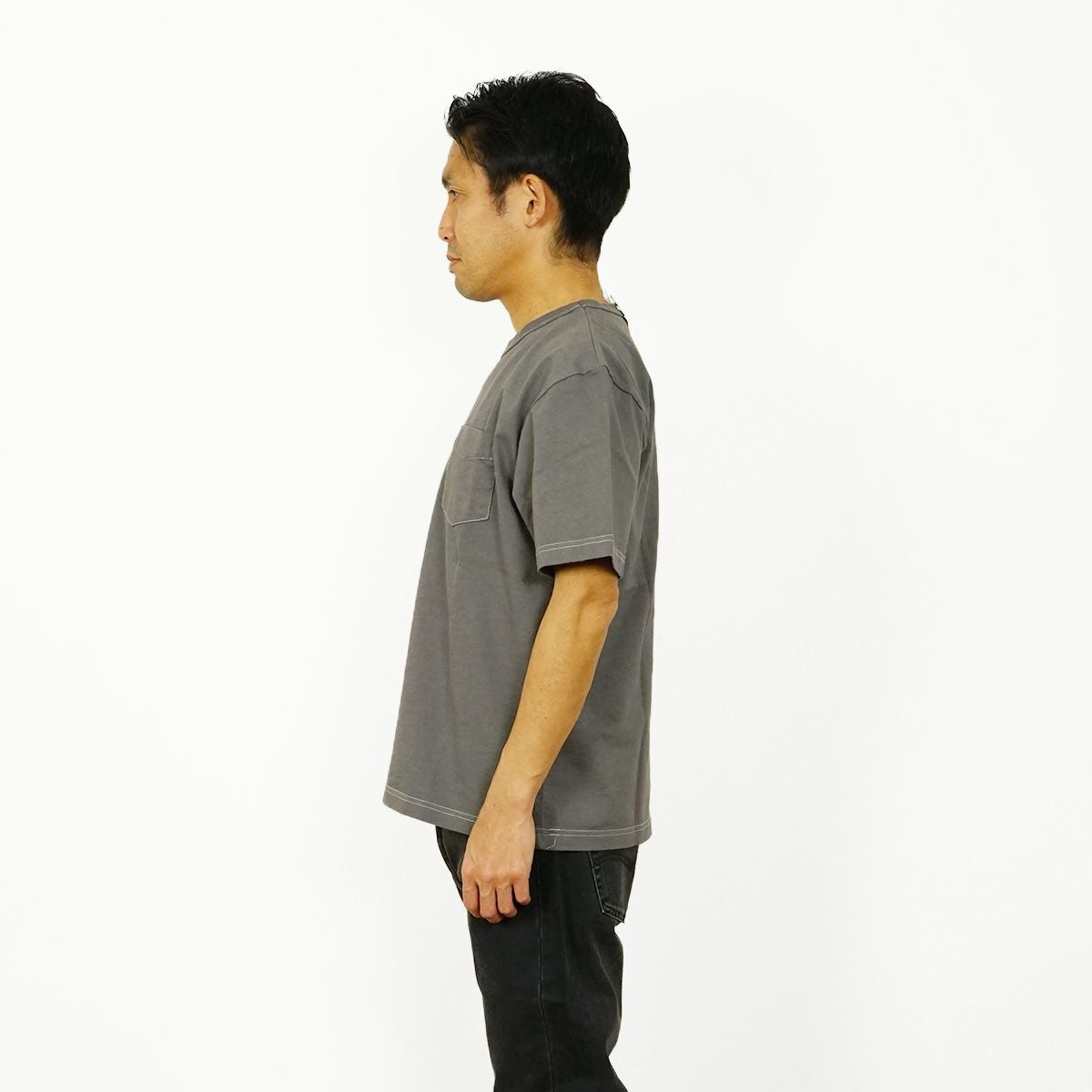 ベイサイドBAYSIDEJalana別注7オンス半袖バインダーネックポケットTシャツユニオンメイドオーバーダイビッグサイズ大きいサイズBIGSIZE(メンズM-XXXL後染めアメリカ製米国製ポケT)