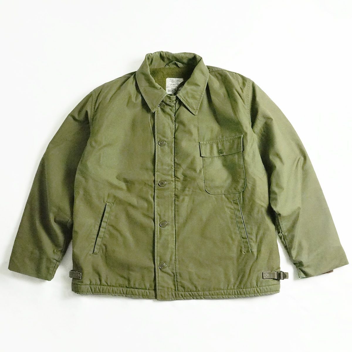 1989年　U.S. Navy A2デッキジャケット size42-44 U.S.NAVY 米海軍 デッキジャケット A-2 1989年製 後期モデル ユーズド