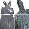 キーKEYヒッコリーストライプビブオーバーオール（273-47メンズ30-46インチ作業服作業着つなぎ12オンス）