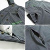 キーKEYヒッコリーストライプビブオーバーオール（273-47メンズ30-46インチ作業服作業着つなぎ12オンス）