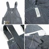 キーKEYヒッコリーストライプビブオーバーオール（273-47メンズ30-46インチ作業服作業着つなぎ12オンス）