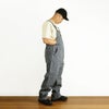 キーKEYヒッコリーストライプビブオーバーオール（273-47メンズ30-46インチ作業服作業着つなぎ12オンス）