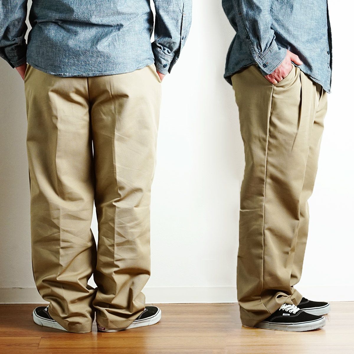 レッドキャップREDKAPPT38プリーツドツイルスラックス(メンズ30-42インチチノパンワークチノツータックタック入りトラウザー)