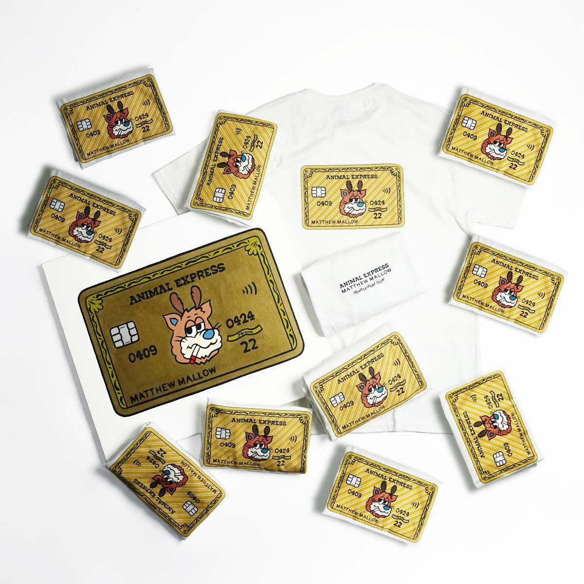 ウエノレジャークラブUENOLEISURECLUBマシューマローポップアップアニマルエクスプレス限定半袖Tシャツ（メンズレディースユニセックスS-XXLMATTHEWMALLOWCoffeebyJalanaギルダン)