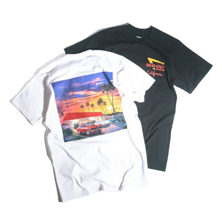 インアンドアウトバーガー半袖Tシャツ2022インアンドアウトゴールデンアワー(メンズS-XXLIn-N-OutBurgerご当地Tシャツ海外買い付け)
