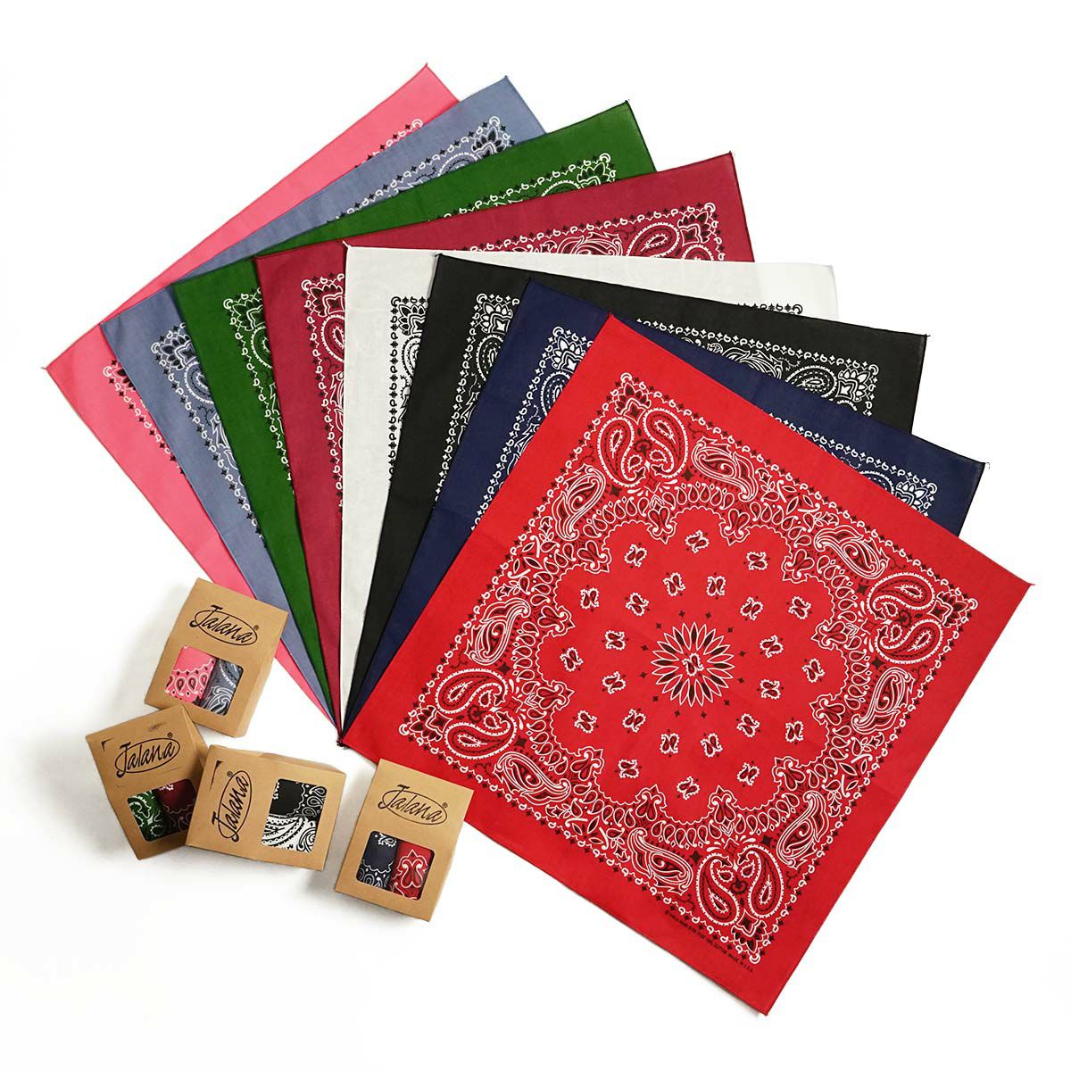 ハバハンクHAV-A-HANKトラディショナルペイズリーバンダナギフトボックス2枚セット(アメリカ製ハンカチスカーフスタイプレゼントラッピング）