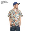 パシフィックレジェンドPACIFICLEGEND総柄半袖シャツ(メンズ410アロハシャツ開襟アメリカ製米国製)