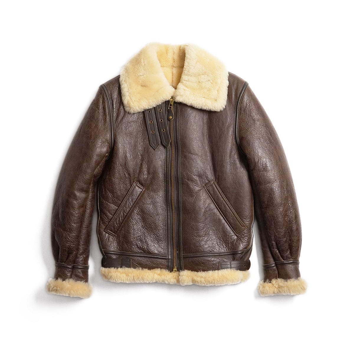 ショットSCHOTT257SB-3シープスキンボマージャケットBIGSIZE(ビッグサイズ大きいサイズアメリカ製米国製防寒B3ムートンボンバージャケット）