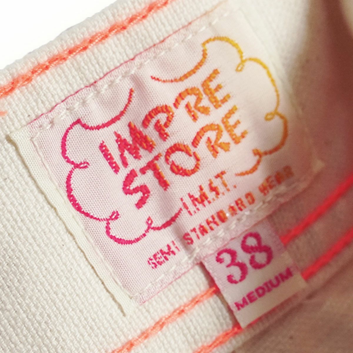 インプレストアIMPRESTOREビフペインターパンツナチュラル/オレンジ