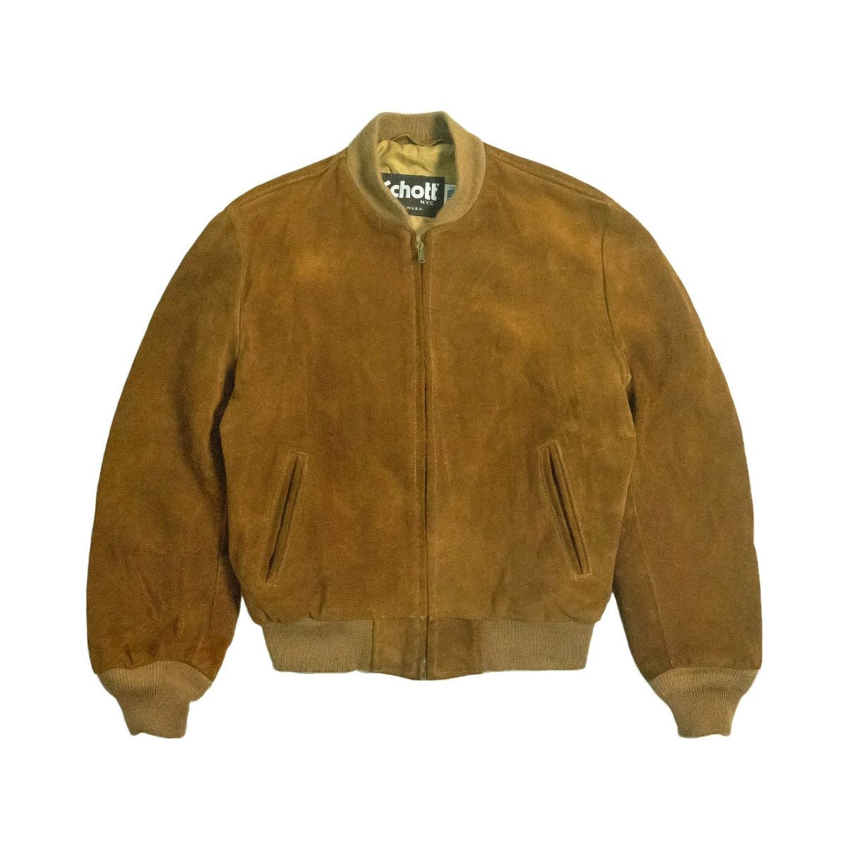 ショット Schott 327 スエードブルゾン ブラウン ユーズド 40サイズ