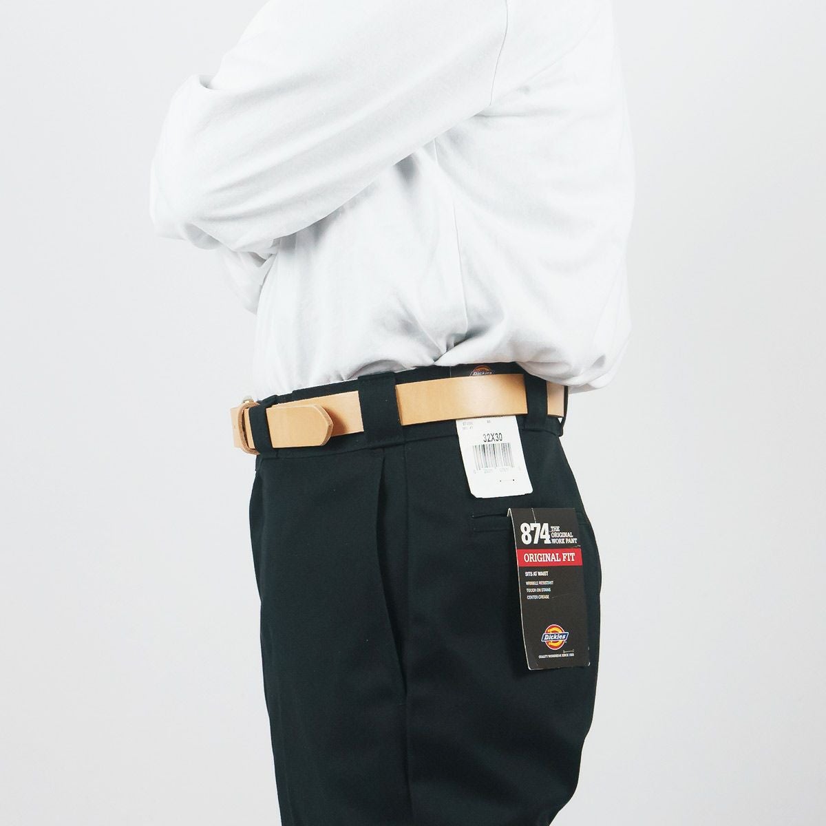 ジャラーナJalanaハーマンオークレザーベルト#874(メンズ32-40革ベルトヌメ革30mm幅ナローベルト)