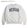 UNIVERSITYOFMICHIGANオフィシャルクルーネックカレッジスウェットチャンピオンリバースウィーブ（メンズS-XXLChampionミシガン大学）