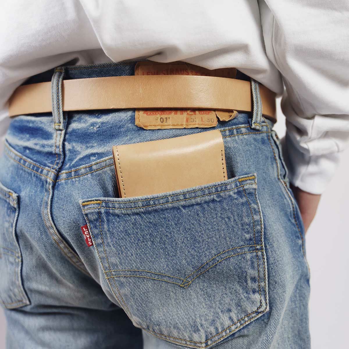 ジャラーナJalanaハーマンオークレザーウォレット(メンズ革財布ヌメ革二つ折り小銭入れ)