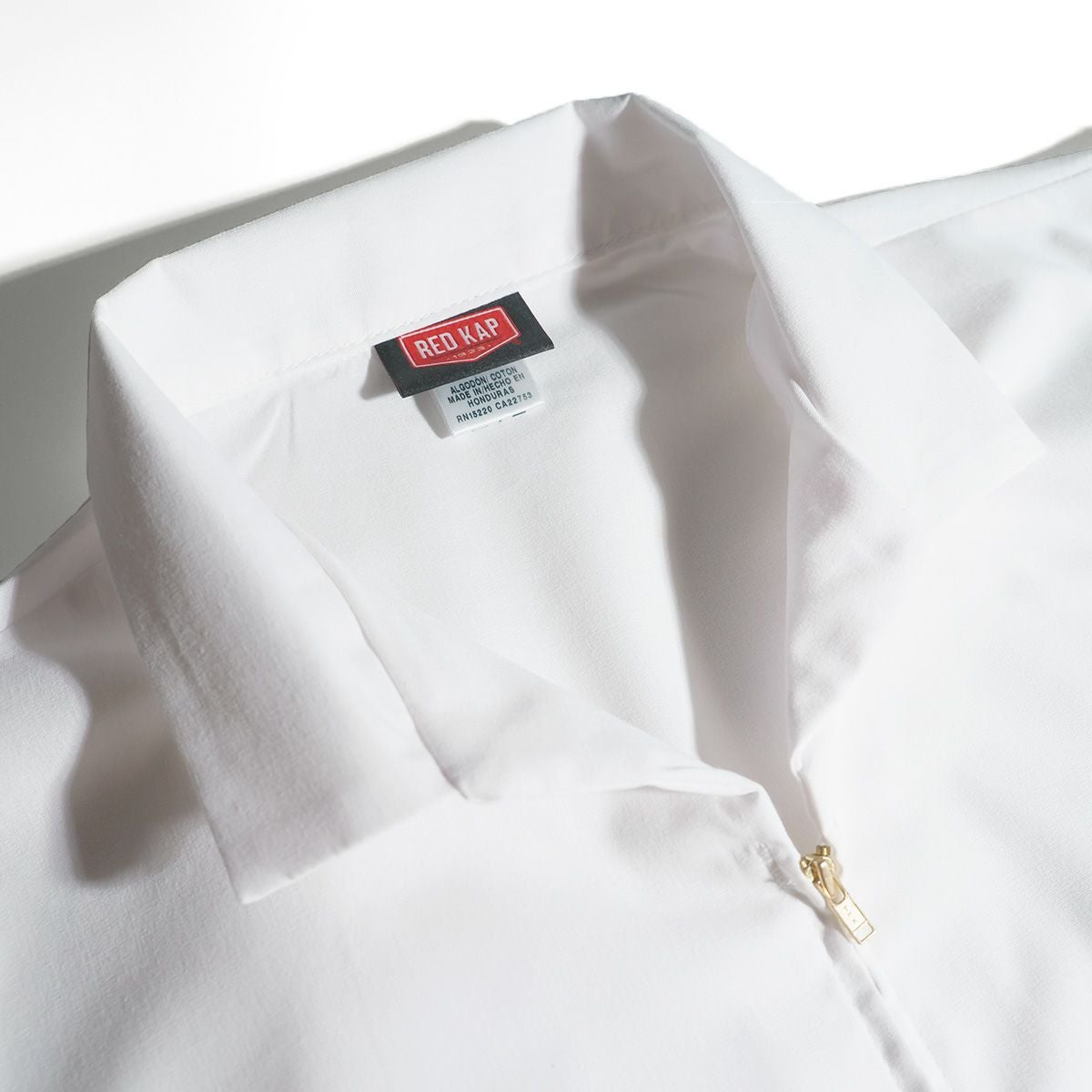 レッドキャップREDKAPKP44半袖ジップフロントスモック｜メンズM-XXL作業着白衣シャツ開襟