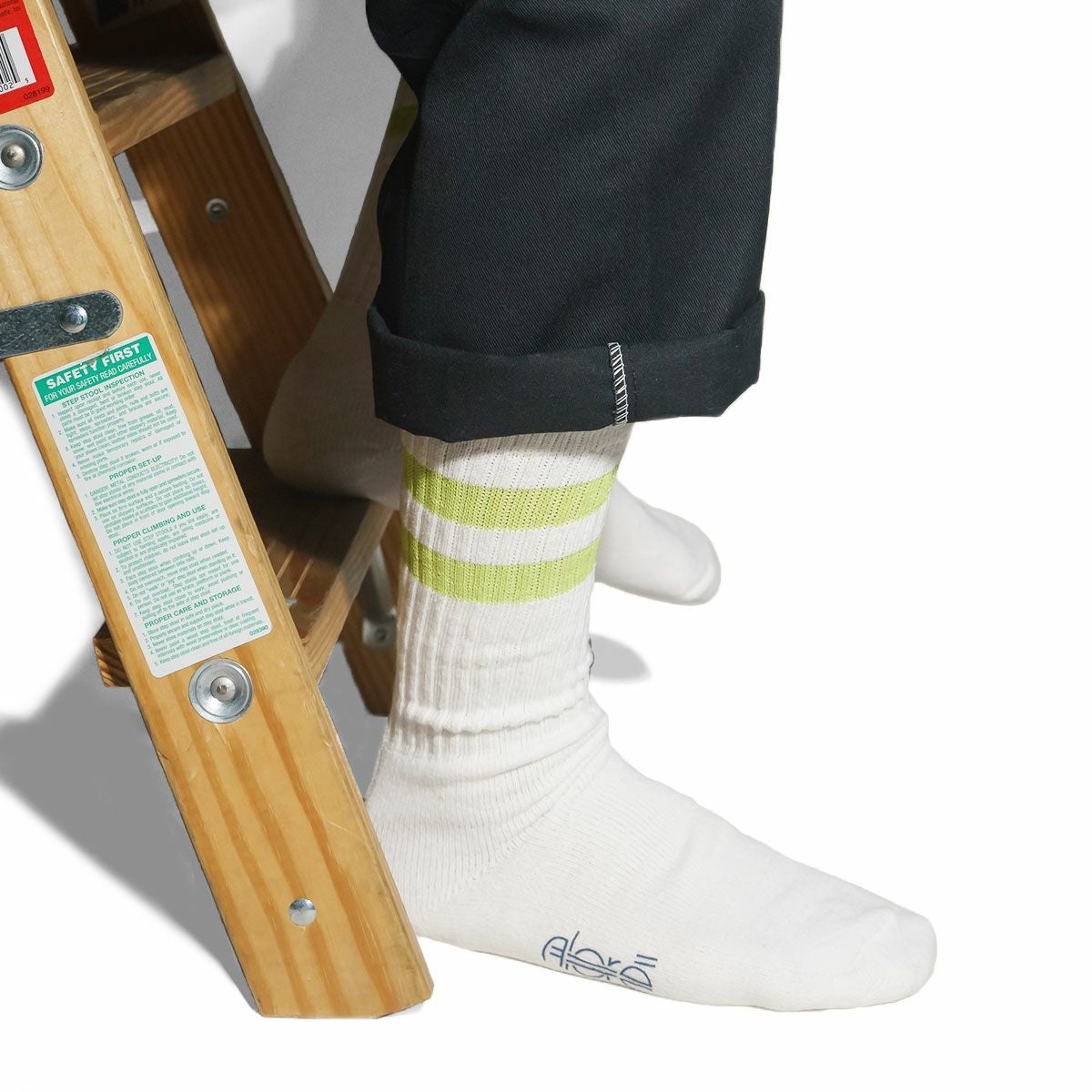 アローレALORE3Pラインクルーソックスアメリカ製