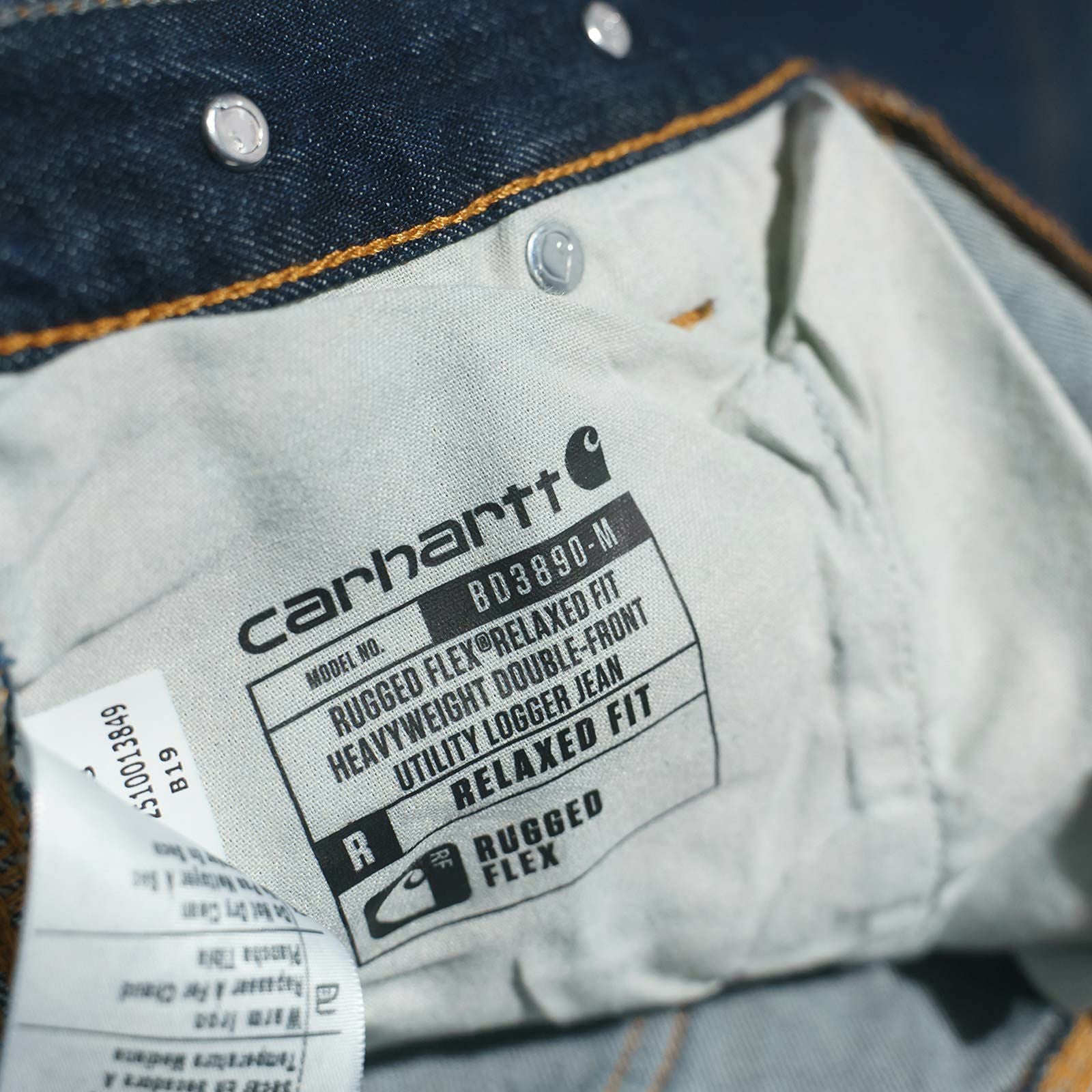 カーハートCarharttBD3890-Mヘビーウエイトダブルフロントロガージーン