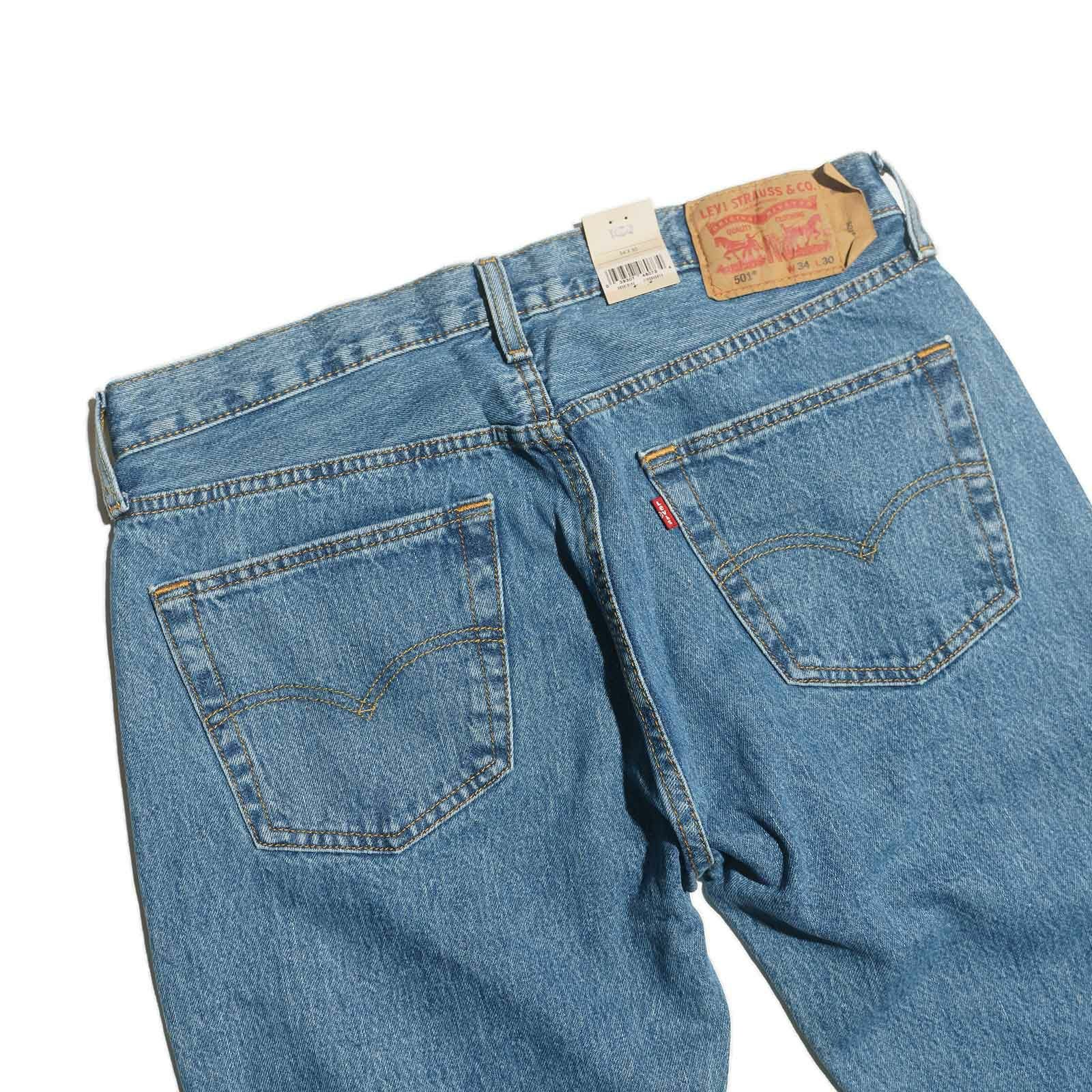 リーバイスLEVI’S501-0193ボタンフライストレートジーンズミディアムストーンウォッシュ