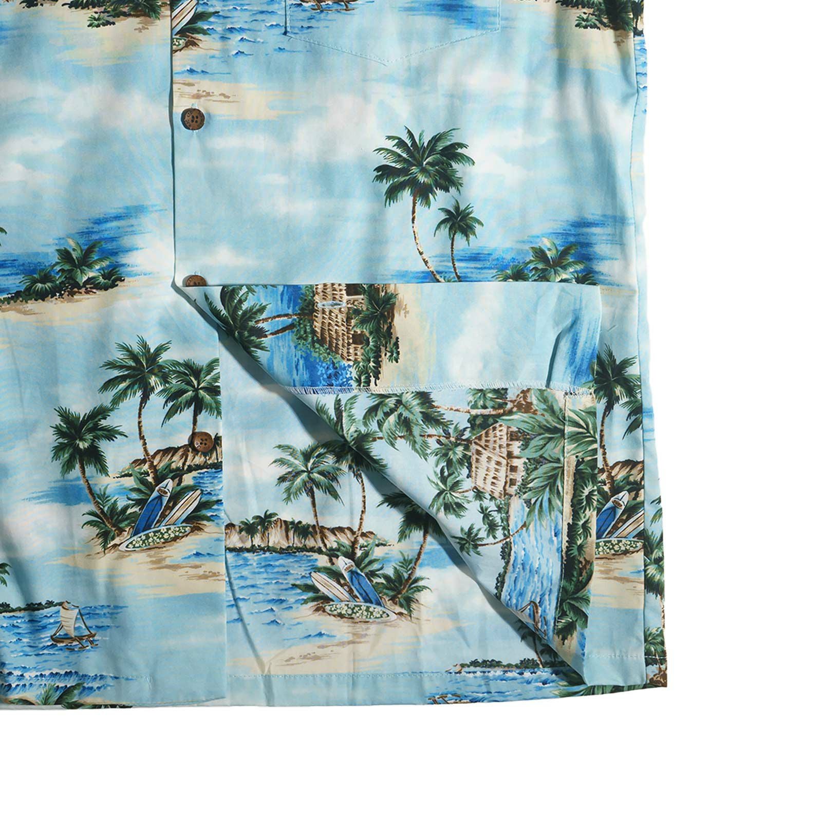 ロバートJクランシーRJC半袖アロハシャツ#102C19Tハワイ製