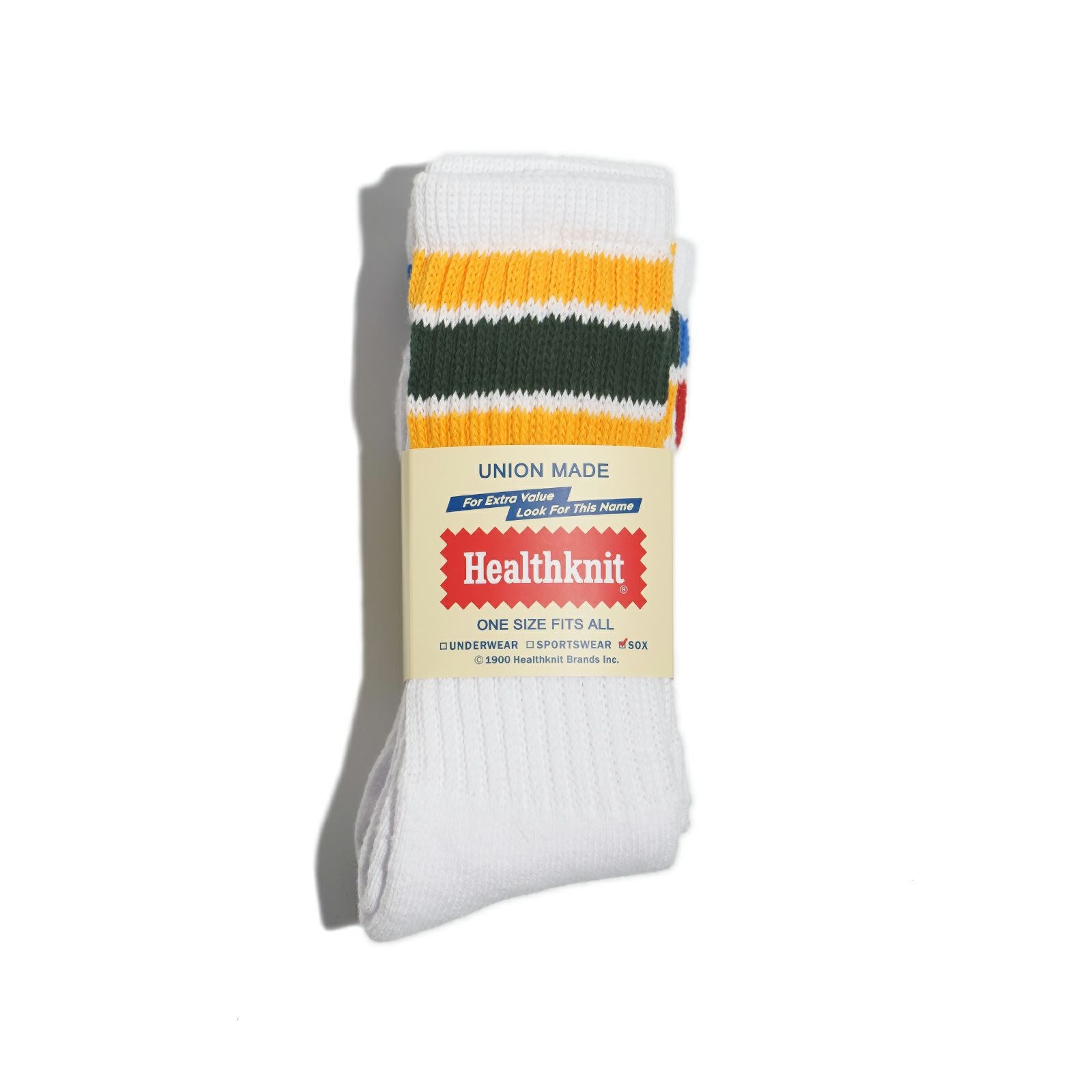 返品不可】ヘルスニット Healthknit 配色3本ライン 3Pソックス
