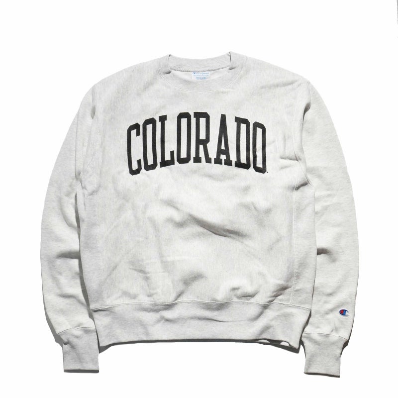 UNIVERSITYOFCOLORADOオフィシャルクルーネックカレッジスウェットチャンピオンリバースウィーブ