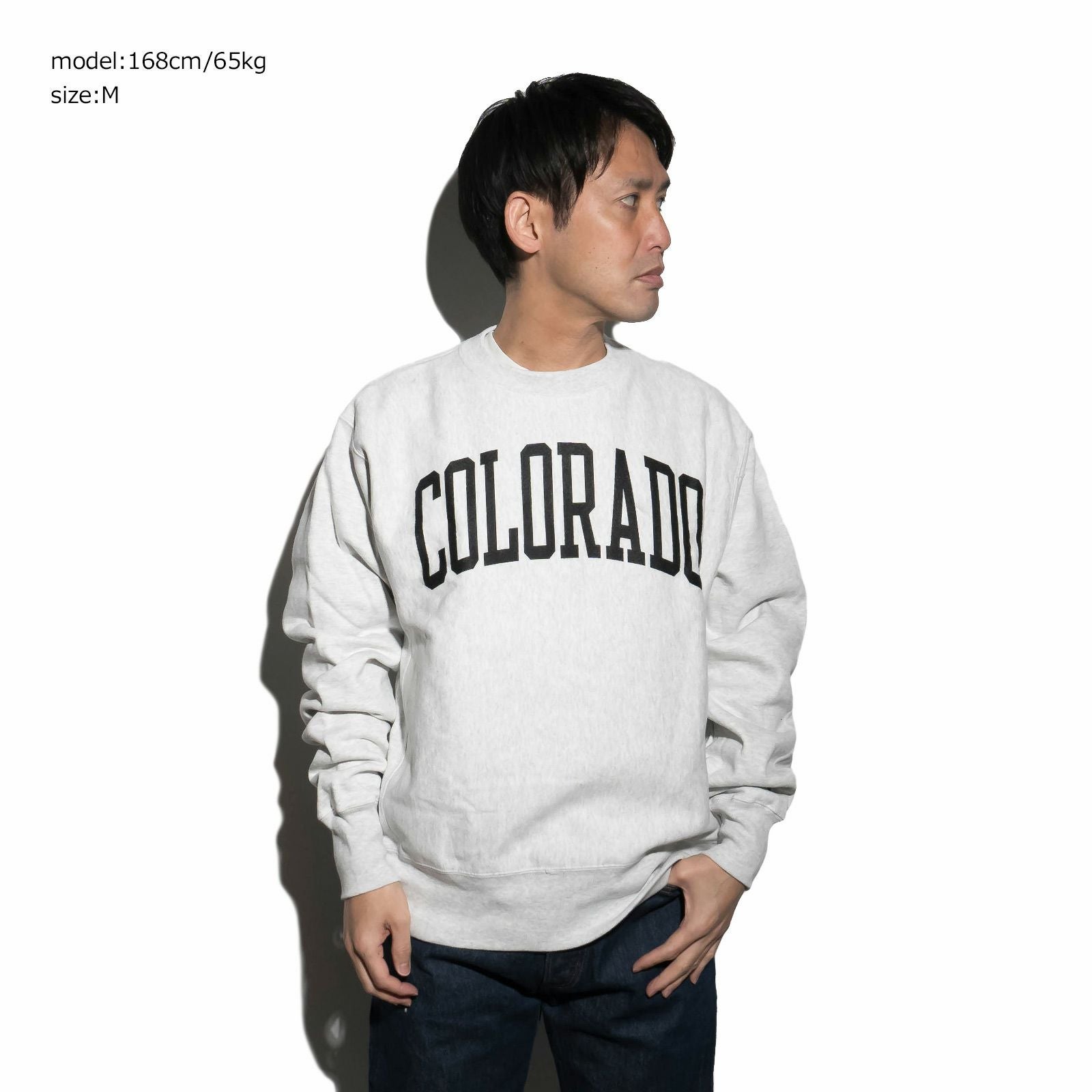 UNIVERSITYOFCOLORADOオフィシャルクルーネックカレッジスウェットチャンピオンリバースウィーブ
