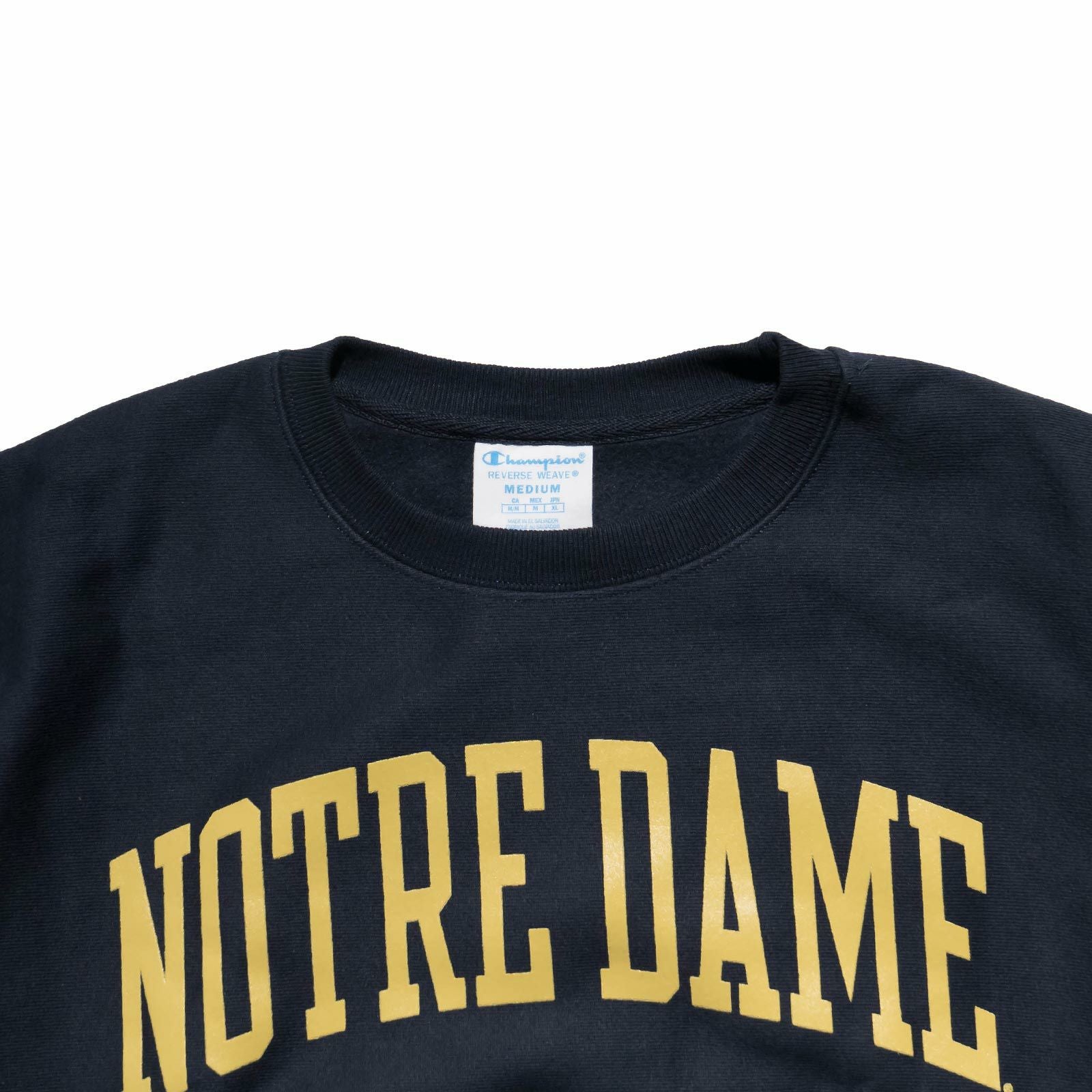 UNIVERSITYOFNORTREDAMEオフィシャルクルーネックカレッジスウェットチャンピオンリバースウィーブ